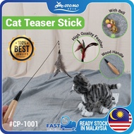 Cat Teaser Flexible Stick Pet Toy Cat Play Toy Cat Feather Mainan Kucing Murah Teaser Feather Stick