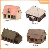 [SzxflieebMY] 1/72 Wooden Building Model Kits Architecture Scenes Puzzles Architecture Scene Model L