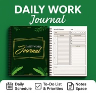 Work Planner Notebook – Daily Schedule, To-Do List, Priorities & Notes Organizer Journal