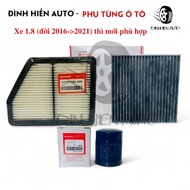 Civic 1.8L engine (2016-2022): Engine air filter, air conditioner filter & oil filter (5BAA00/W02/G0