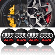 4Pcs 56mm Car Wheel Center Hub Cap Badge Emblem Decal Wheel Sticker For Audi C6 C5 C7 A1 A3 A4 b5 b6