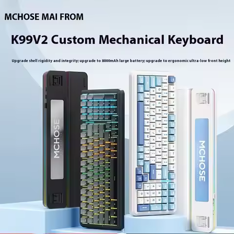 Mchose K99 V2 Customized Mechanical Gaming Keyboard Wireless Bluetooth Triple Mode Side Specialized 