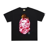 《703》Japanese BAPE trendy brand Ape T-shirt badge embroidery small label trendy casual loose men and