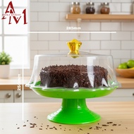 HIJAU GREEN ROUND CAKE CONTAINER CAKE TRY LEGS + LID TK 1026 (2486)