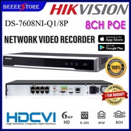 HIKVISION DS-7608NI-Q1/8P 8CH POE NETWORK VIDEO RECORDER CCTV NVR POE SYSTEM CCTV POE NVR