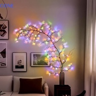 OONE Solar Willow Vine Light, DIY 8 Modes String Fairy Light, Christmas Party Decor 96 LEDs Bendable