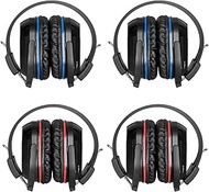 SIMOLIO 4 Pack of DVD Wireless Headphones, in Car Kids Wireless Headphones for Universal Car Enterta