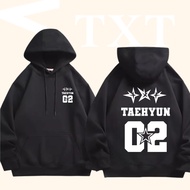 M-3XL Txt Printed Cotton Hoodie Fans Support Sweatshirt Unisex Long Sleeve Casual Hooded Pullover Ho