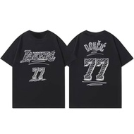 Laker 77 Print Pattern Unisex Digital Sports Basketball Sports Training Clothes T-shirt
