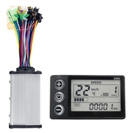 Black S866 Controller Panel Dashboard+36V 350W Sine Wave Controller Electric Bike LCD Display for E-