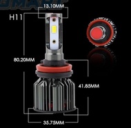 [2PCS in 1] Z8 Tricolor LED Car Headlight Leader 50W // 36W H1 H3 H4 H7 H8/H9/H11 9005 9006 (Switch 