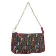 FENDI Zucchino帆布配件包 多色 金色 正品 159466V
