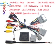 Honxun เครื่องเล่นวิทยุ Android สายไฟปลั๊กสายรัด16pin canbus เข้ากันได้ HONDA Fit XR-V VEZEL Elysion