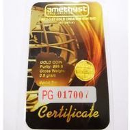 [READY STOCK] Amethyst Gold Coin / Gold Bar 0.5g (999.9)