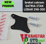 breket kaliper cakram depan satria hiu lumba 2tak skywave tornado lebar 298 300 set baut