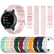 Small Checked Silicone Strap Compatible With Garmin Vivoactive 3 Venu/Vivoactive 4 4S/Forerunner 645 245m