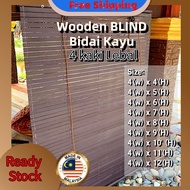 GK MY1021 (4FT Lebal x 4~12FT Tinggi) PREMIUM QUALITY  Bidai Kayu Meranti /Meranti Blinds /Woode Blind Outdoor