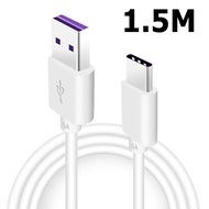 Ganve สายชาร์จ Type C 1M 1.5M 2M Fast Charge 5Aสายชาร์จเร็ว สำหรับ Samsung S8/S9/Note8/9/A40/A7/A8/C7 OPPO FindX R17 VIVO NEX Xiaomi Huawei P40/30/20 Android USB Type C สาย USB Charger