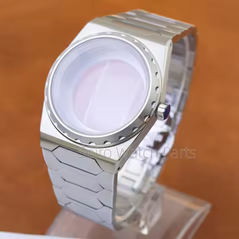 High Quality Rose Gold Silver 37mm NH35 Case Stainless Steel Strap Sapphire Glass for VC222 NH36 Aut