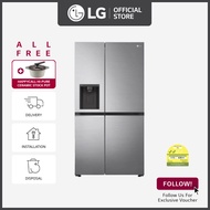 [Pre-Order][Bulky] LG GS-L6172PZ side-by-side-fridge with Smart Inverter Compressor, 617L, Platinum Silver + Free Grocery $100 Voucher + Free Delivery + Free Installation + Free Disposal [Deliver from 15 May]