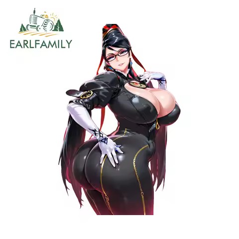 EARLFAMILY Seductive Bayonetta Big Ass Car Stickers Amusing Bumper Motorcycle Decals Scratch Proof C