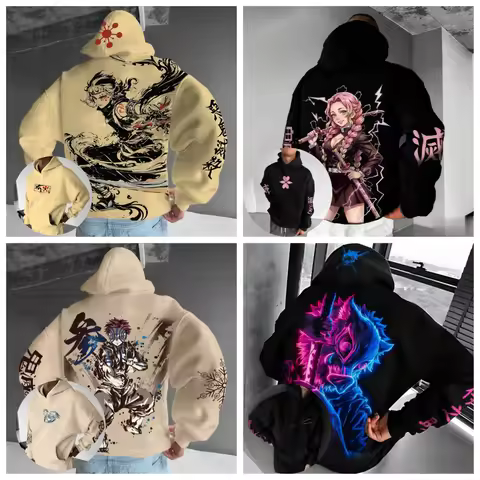 Demon Slayer Hoodie - Elastic Cotton, Soft Texture, Airy & Cozy, Great for Active Days & Casual Wear