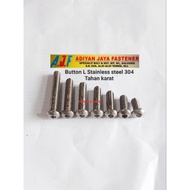 BUTTON BOLT L / DRAT BOLT 8 /m.5 (length 8mm to 7cm) p.0.28 Stainless 304