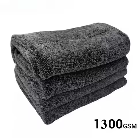 Car Wash Towel 1300GSM Microfiber Double-Sided Ultra Absorbent Car Wash Cloth Cleaning Drying Towel 