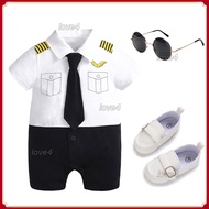 Newborn Baby Boy Clothes Pilot Costume Birthday Boss Baby Terno Christening Baptismal Outfit 0 12 6 