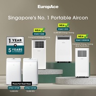 [NEA Energy Compliant] EuropAce Single/Dual Hose Portable Aircon | Energy Saving, Powerful, Fast Coo