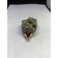 D1161 Natural Ore Pyrite Hedgehog Size: Length 51.7 Width 30.5 Height 31.5mm Weight: 74g