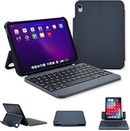 Macally Keyboard Case for iPad mini 7 (A17 Pro, 2024) and 6 (2021) 8.3-inch - Lightweight iPad mini 