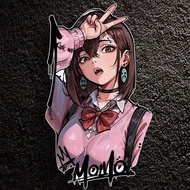 Anime Cowardly Party Two-Dimensional Ayase Momo Car Sticker Electric Car Computer Case Car Glass Dec