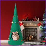 Christmas Tree Cat Nest Pet Cat House Washable Cat Hideaway for Indoor Cats Cat Bed Comfortable Cat Tent House shuosmy shuosmy