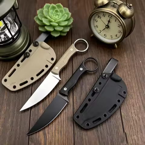Portable Multifunctional Fixed Blade Outdoor Knives, 2 Colors Available, Ideal for Fishing, Hiking &