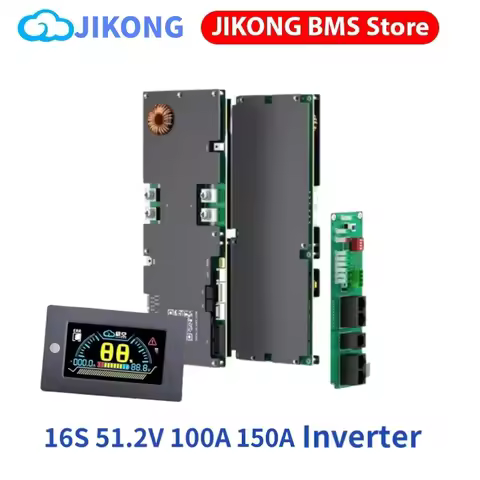 JK BMS V19 Bms 16s 51.2v Lifepo4 100A 200A JK Home Energy Storage BMS Active Balance 1-2A LiFePo4 Ba
