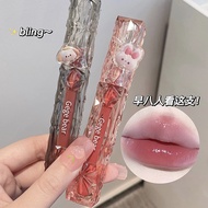| 【elyss lipmatte】 | ❖Gege bear Gege bear Lens Diamond Mirror Lip Glaze Water Gloss Moisturizing Non