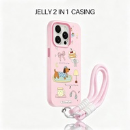 Aesthetic 2 In 1 Dachshund Casing hp Realme C85 Pro 60X C71 C75 C75X Casing