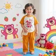 SAB - Girls' One Set Babyterry Cargo Lotso Daily Wear 2-6 Years