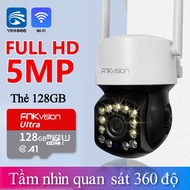 Outdoor PTZ Camera outdoor mini Fnkvision 5.0MP Yoosee - Night With Color - 2-Way Conversation -
