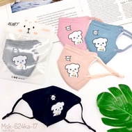 BBT Masker Anak Model Duckbill Kain 3 Ply Earloop Tali Adjustable 