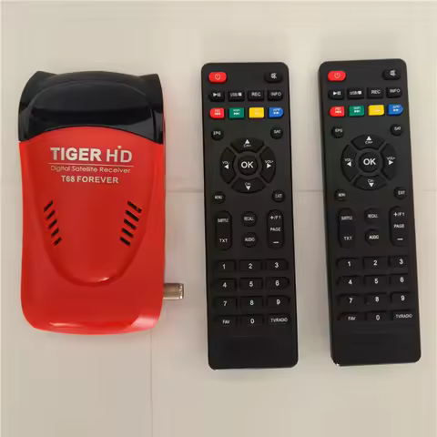 Original Tiger HD T68 Satellite TV Receiver Support Forever IKS Apollo5 IPTV PowerVU Biss Decoder H.