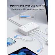 UGREEN S620 GaN 20W 6-in 1 Smart Socket Magic USB C*1 +USB A*3+ AC*2 Desktop Charging Station for Ph