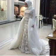 Gaun pengantin hijab - gaun prewedding import -baju pengantin muslimah