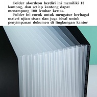 Standing File A4 File Folder Document Bag Organizer 13-Compartment Document File Bag/