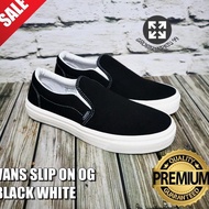 PGS PUM Sepatu Kasual Vans Vault OG LX Slip On Hitam Putih Grade Ori Pria Wanita Slipon Keren .