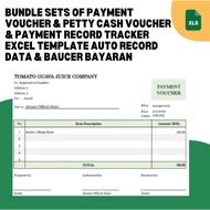 🔥INSTANT🔥Bundle Sets of Payment Voucher & Petty Cash Voucher & Payment Record Tracker Excel Template