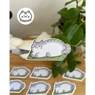 Cat on cloth Laptop/Tumbler Vinyl Stickers FL1 Kreamynotes Art Studio