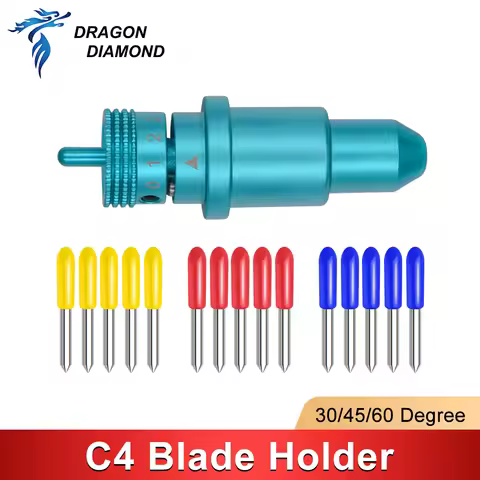 1PC Plotter Blade Vinyl Cutter For Silhouette Cameo 4 Blade Holder + 5Pcs Roland Cutter 30/45/60 Deg