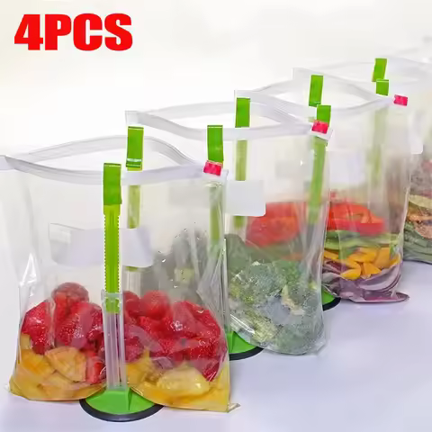 Adjustable Baggy Rack Holder Storage for Food Prep Bag Plastic Freezer Bag Ziplock Bag Holder Stand 